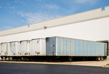 Fototapeta na wymiar Warehouse and loading docks logistics