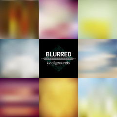 Abstract Modern Concept Vector Blurred Background Set.