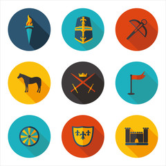 flat icons of the middle ages