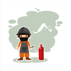 Welder in vector format.