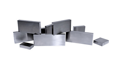 Several metal bars isolated