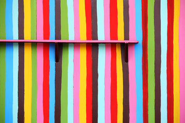 colorful wooden panels wall