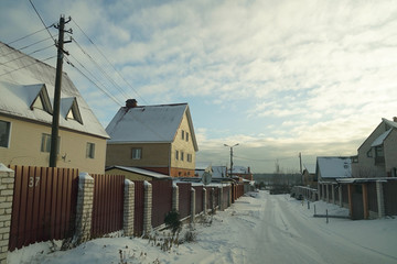 village, winter