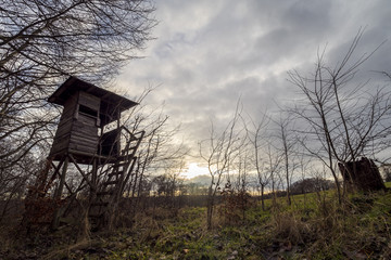 Hochsitz auf Waldlichtung