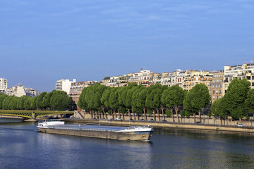 Fototapeta na wymiar Paris - péniche sur la Seine