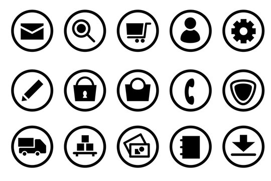 Piktogramm Icon Set: Ideal für Shops mit den häufig verwendeten Icons und Piktogramme
