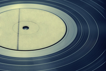 Detail vinyl record, vintage toning, shallow DOF