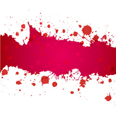 Red abstract background with splashes