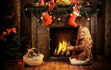 warm up by the fireplace