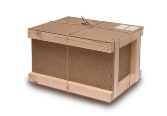 Деревянная коробка для отправки почтой 