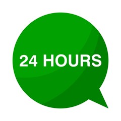 Green Speech Bubble 24 hour