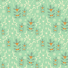 Seamless new year pattern