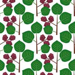 Seamless pattern with berries