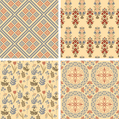 Floral and abstract patterns