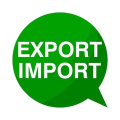 Green Speech Bubble export imoport