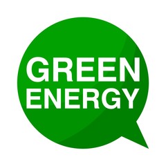 Green Speech Bubble green energy