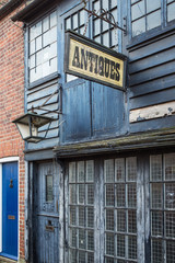 Abandoned Antiques Shop with textured peeling paint