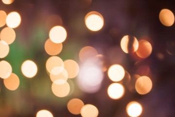 bokeh of New Year lights in Ljubljana