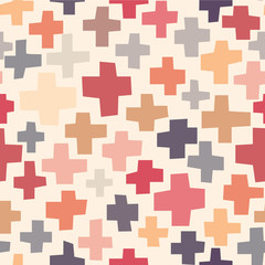 Hand drawn crosses seamless pattern