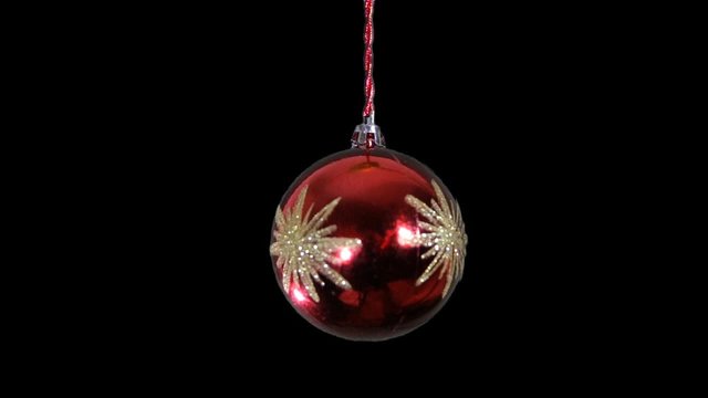 Christmas Ball video with alpha channel.