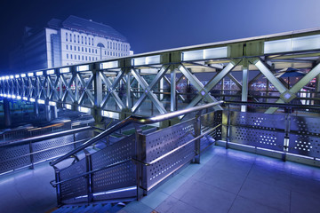 High-tech pedestrian bridge, Xidan area, Beijing