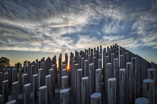 Abendstimmung in der Stangenpyramide