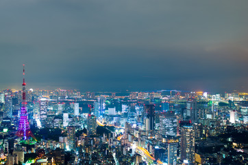Tokyo night cityview,tokyo,tourism of japan