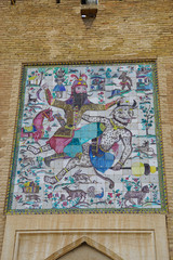  Mosaic mural at Arg of Karim Khan on  in Shiraz, Iran.
