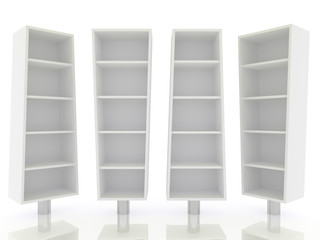Color white shelves