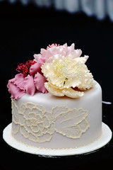 Flower decorated cake