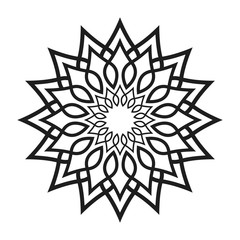 Abstract element for design - black flower