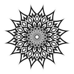 Abstract element for design - black flower