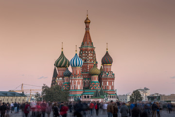 Fototapeta premium Moscow,Russia,Red square,view of St. Basil's Cathedral
