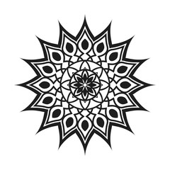 Abstract element for design - black flower