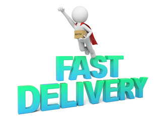 3D guy and the word fast delivery model