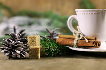 cup cinnamon sugar pine cone Christmas tree