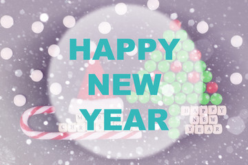Happy new year background circle