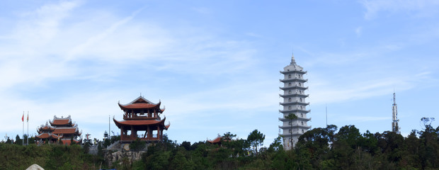 Beautiful pagoda with blue sky