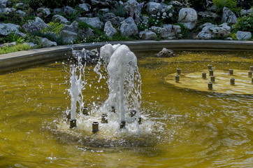 Doctors' Garden small fountain in Sofia, Bulgaria