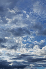 Naklejka na ściany i meble white cloudy and blue sky for weather background