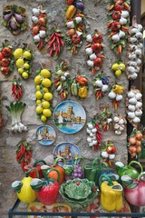 Fototapeta premium street selling souvenirs, Sirmione, Italy