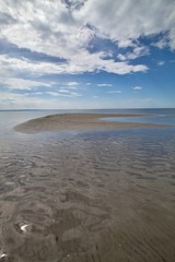 sandy beach at low tide, northern Italy