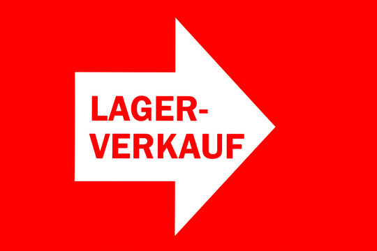 Lagerverkaufsschild