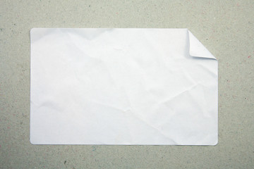 Stickers Label Close Up on Gray Background