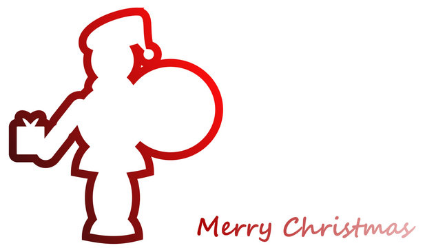 The Santa Claus icon with greeting word
