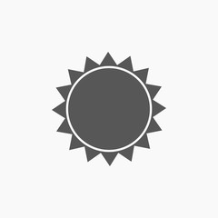 Sun icon vector