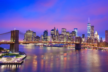 Fototapeta na wymiar New York City night view