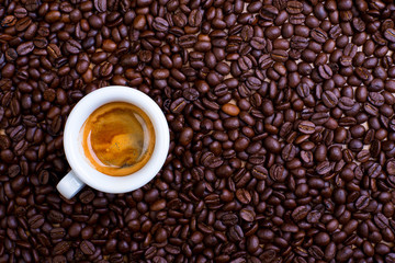 espresso a lot of coffee beans