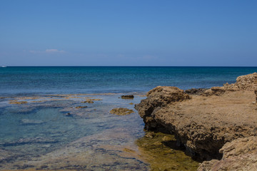 Fototapeta na wymiar Mediterranean sea coastline, Protaras, Cyprus