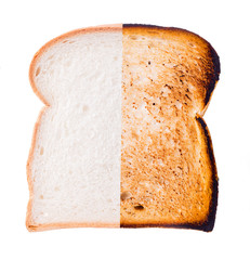 Slice of white bread isolated on white
